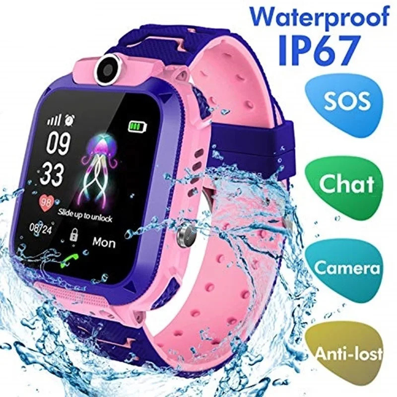 Smartwatch Watches Gift For Boys - 2G เด็กดูสมาร์ท SOS โทรตําแหน่งปอนด์เด็กโทรศัพท์นาฬิกา IP67 กล้องกันน้ําระยะไกล