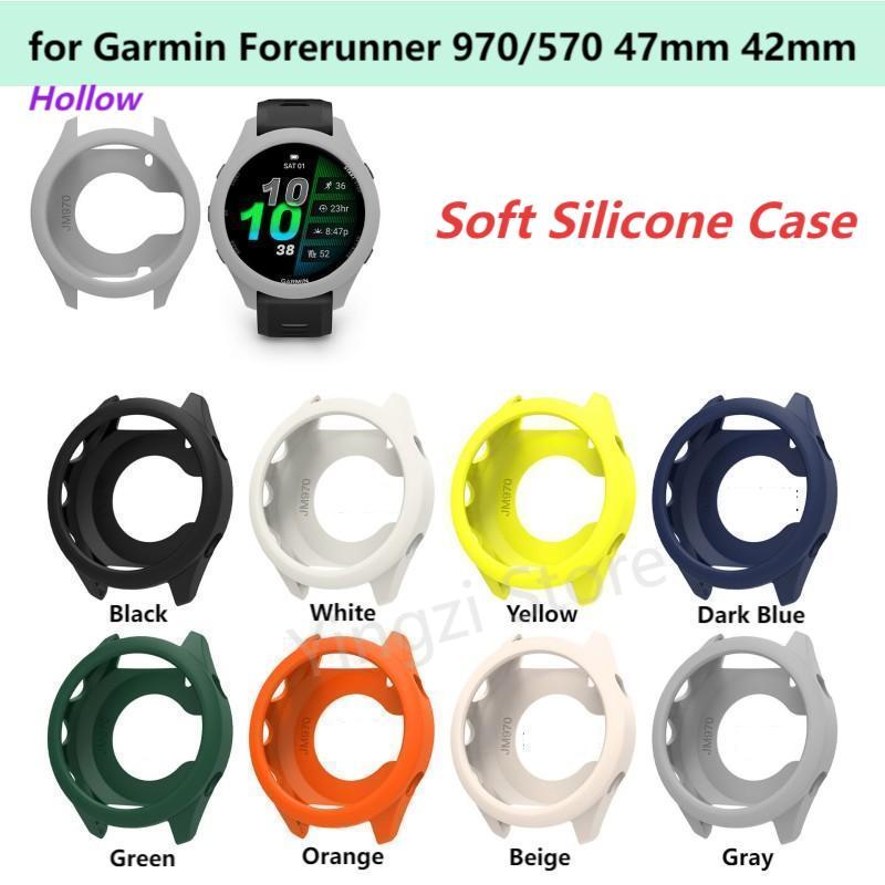 Xwatch Smartwatch - เคสซิลิโคนนุ่มสำหรับ Garmin Forerunner 970 570 47mm