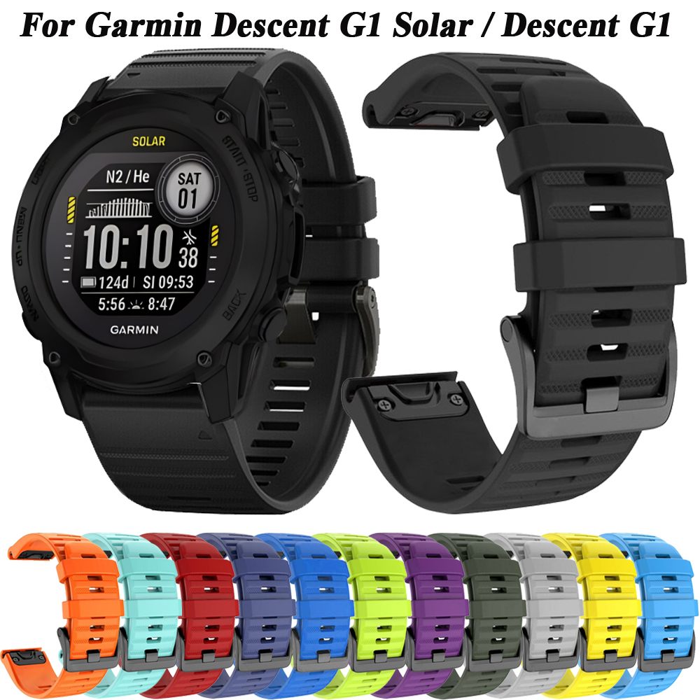 Xwatch Smartwatch - Quickfit ซิลิโคนสายรัดกีฬาสําหรับ Garmin Descent G1 Solar