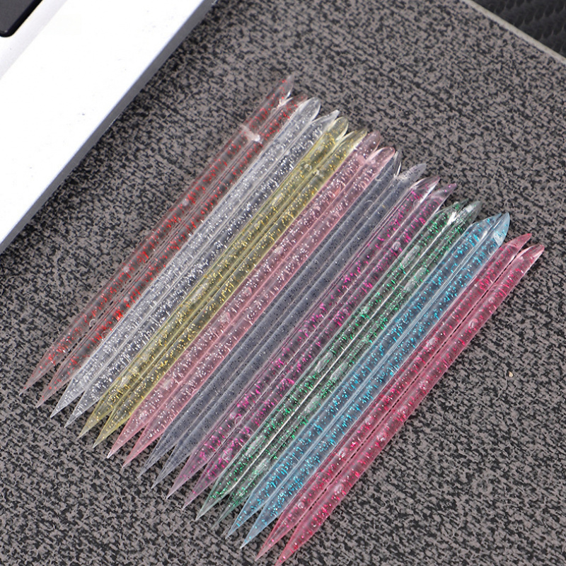 Crystal Press Tool - 50/100 ชิ้น ที่ดันหนังกำพร้าแบบสองด้าน ใช้ซ้ำได้ – อุปกรณ์ตกแต่งเล็บคริสตัลสำหรับทำเล็บมือและเล็บเท้า