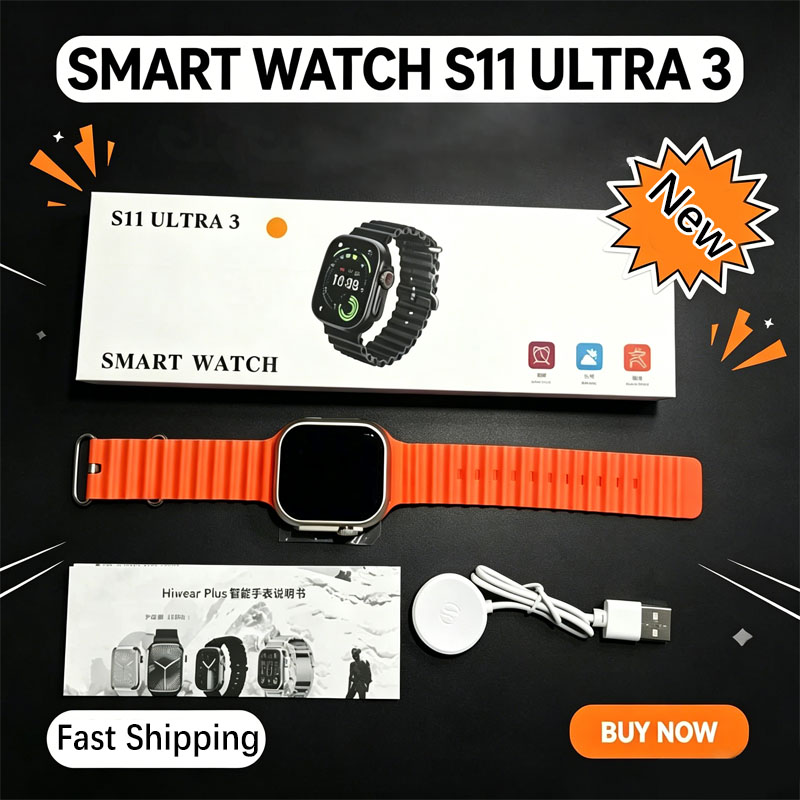 Watch Smartwatch Android - S11 Ultra 3 สมาร์ทวอทช์สำหรับผู้ชาย หน้าจอ HD