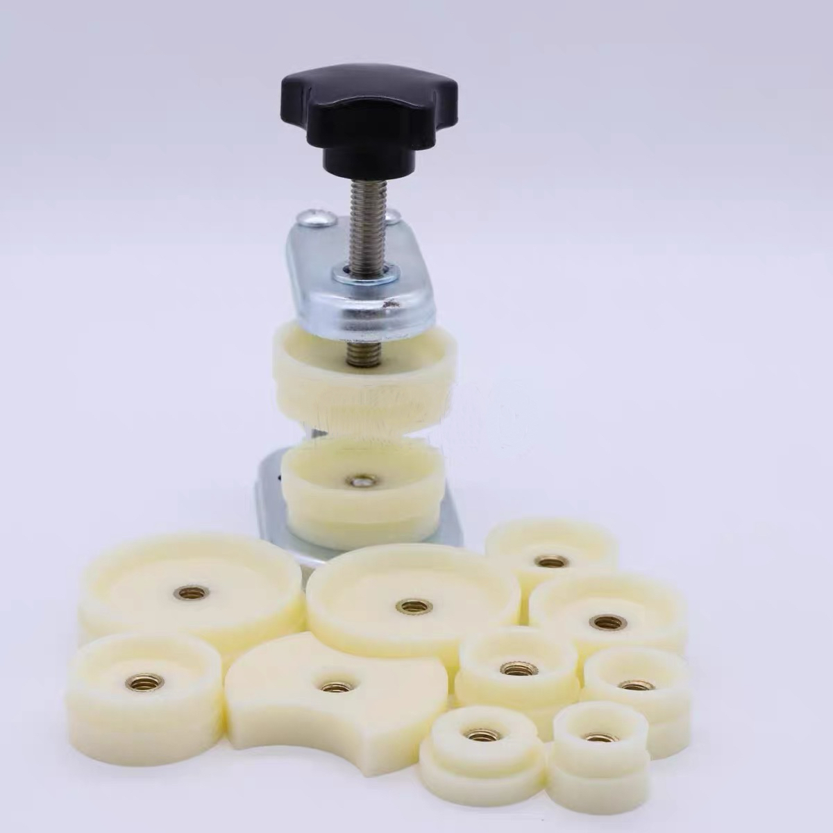 Crystal Press Tool - 13 ชิ้นนาฬิกากรณีกดตายนาฬิกาคริสตัลฝาครอบด้านหน้าด้านหลังสกรูกด Presser ปิดช่างซ่อมนาฬิกาชุดซ่อม