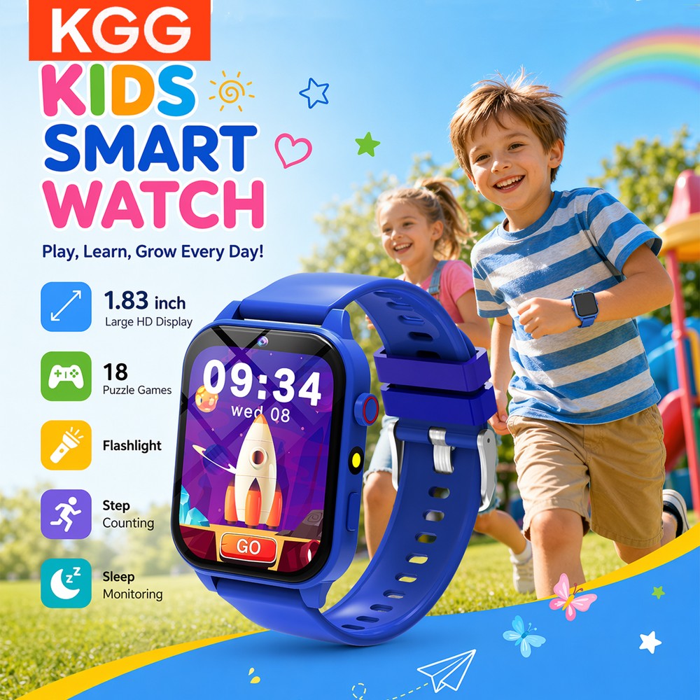 Kids Watches Not Smartwatch - นาฬิกาสมาร์ทวอทช์สำหรับเด็กชายและเด็กหญิง หน้าจอ HD 1.83 นิ้ว พร้อมเกมในตัว