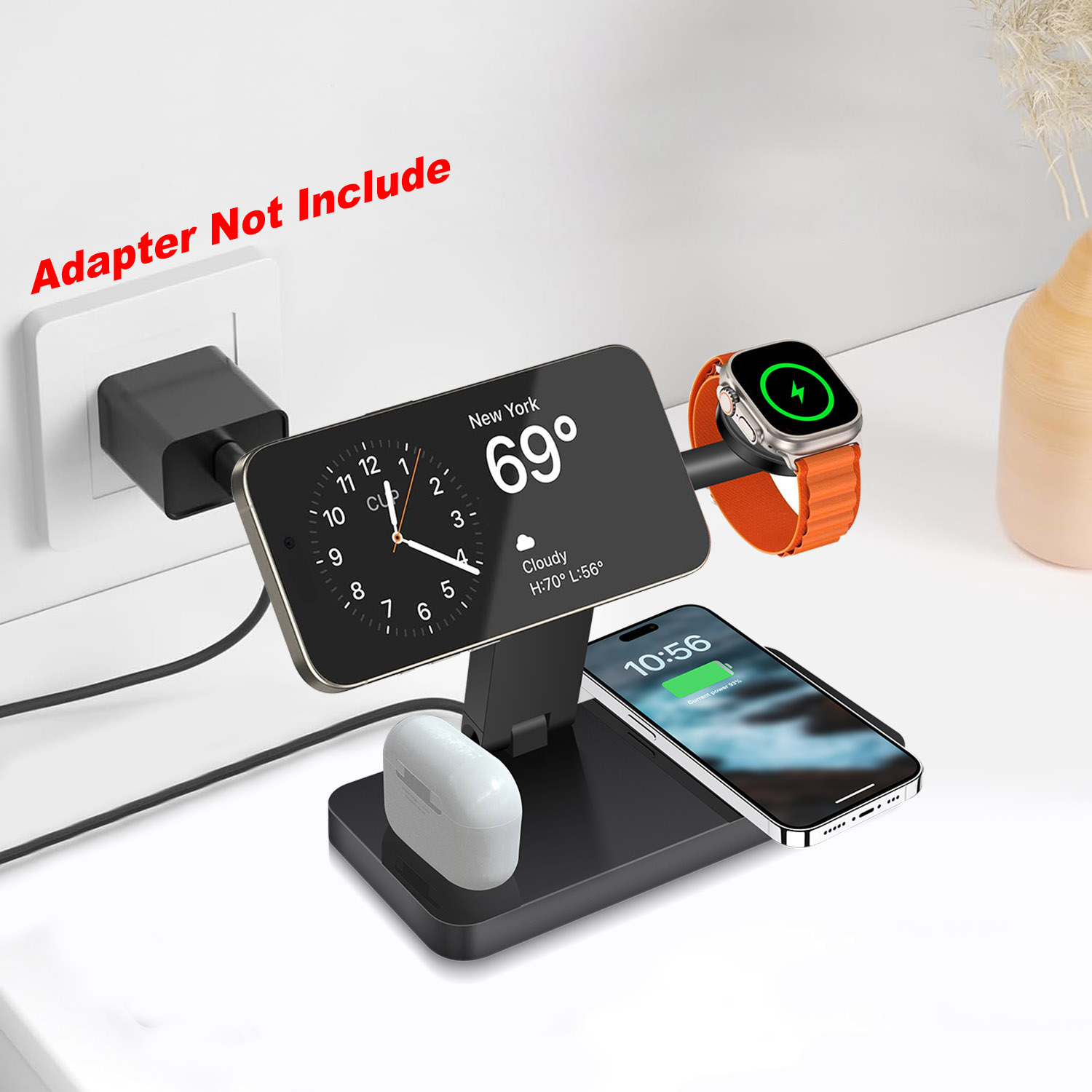 Smartwatch Watches For Iphone - แท่นชาร์จไร้สายแม่เหล็ก 4 in 1 สำหรับ iPhone