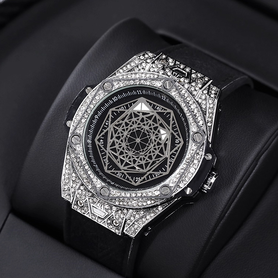 Skeleton Mechanical Watch - นาฬิกาควอตซ์ผู้ชายแบรนด์ดัง ดีไซน์โครงกระดูกทรง Tonneau ระบบกลไก กันน้ำ 30
