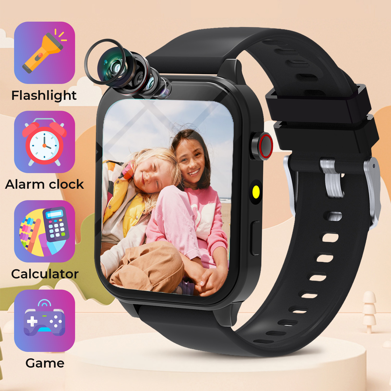 Kids Watches Not Smartwatch - นาฬิกาสมาร์ทวอทช์ของเล่นหน้าจอสัมผัสเต็มรูปแบบขนาด 1.83 นิ้ว นาฬิกาเกมสำหรับเด็กนี้มาพร้อมกับเกมขนาดเล็กหลากหลายเกมที่ช่วยคลายเครียด และเครื่องนับก้าว