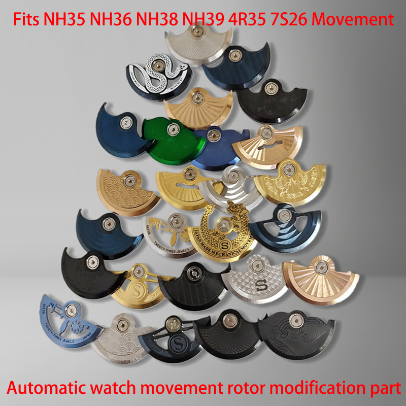 Watch Movement Rotor - โรเตอร์แบบค้อนถ่วงน้ำหนักสำหรับกลไกนาฬิกาอัตโนมัติ Mod NH35 ใช้ได้กับกลไก NH34 NH35