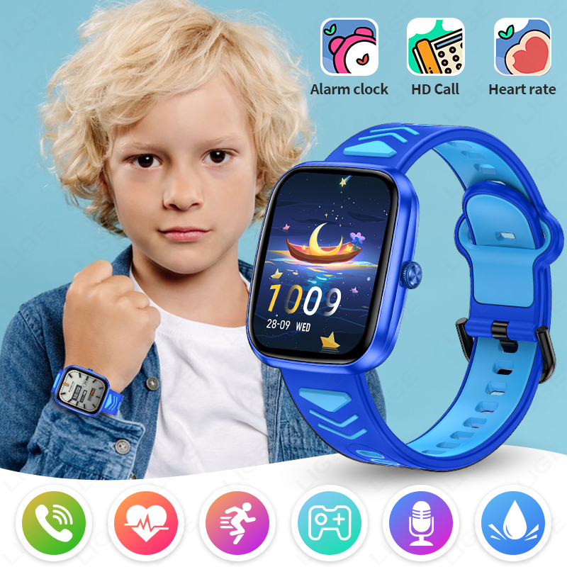 Smartwatch Watches Gift For Boys - นาฬิกาสมาร์ทวอทช์เด็ก LIGE 2026 หน้าจอสัมผัส HD พร้อมเกมส์