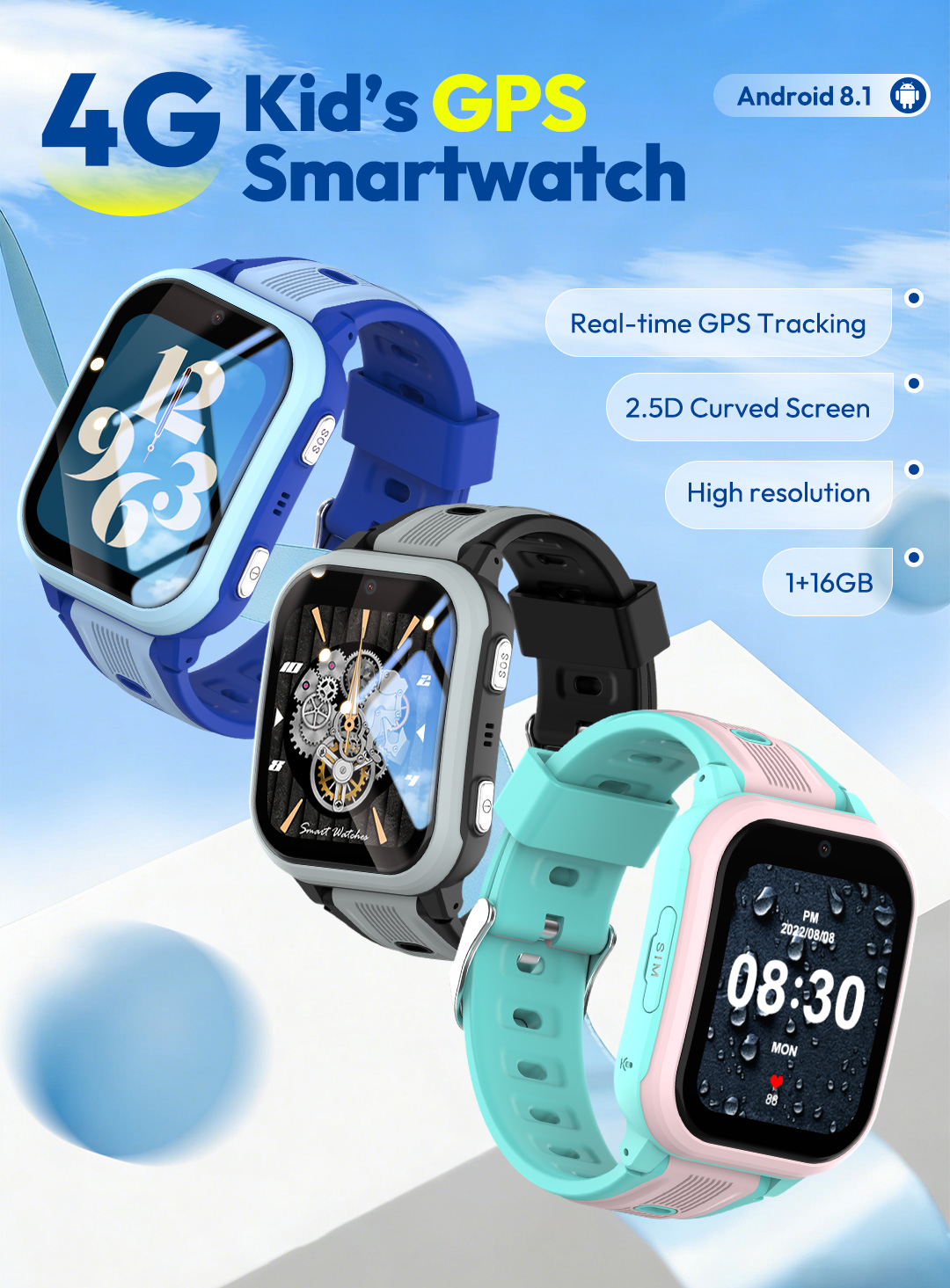 Smartwatch Watches Gift For Boys - KT41 สมาร์ทวอทช์ - นาฬิกาโทรศัพท์ 4G สำหรับเด็ก