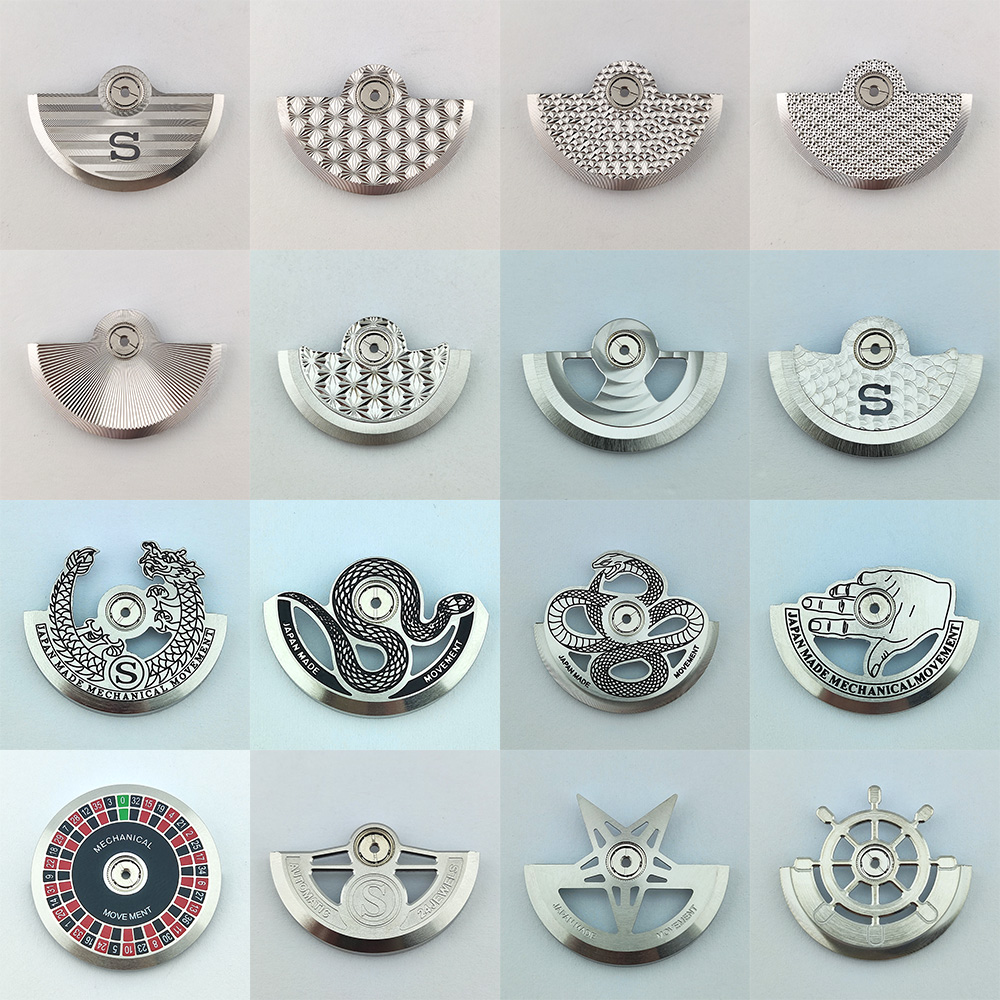 Watch Movement Rotor - โรเตอร์แกว่งแบบสีเงิน 30 แบบ NH35 โรเตอร์โลหะคุณภาพสูง เหมาะสำหรับกลไก
