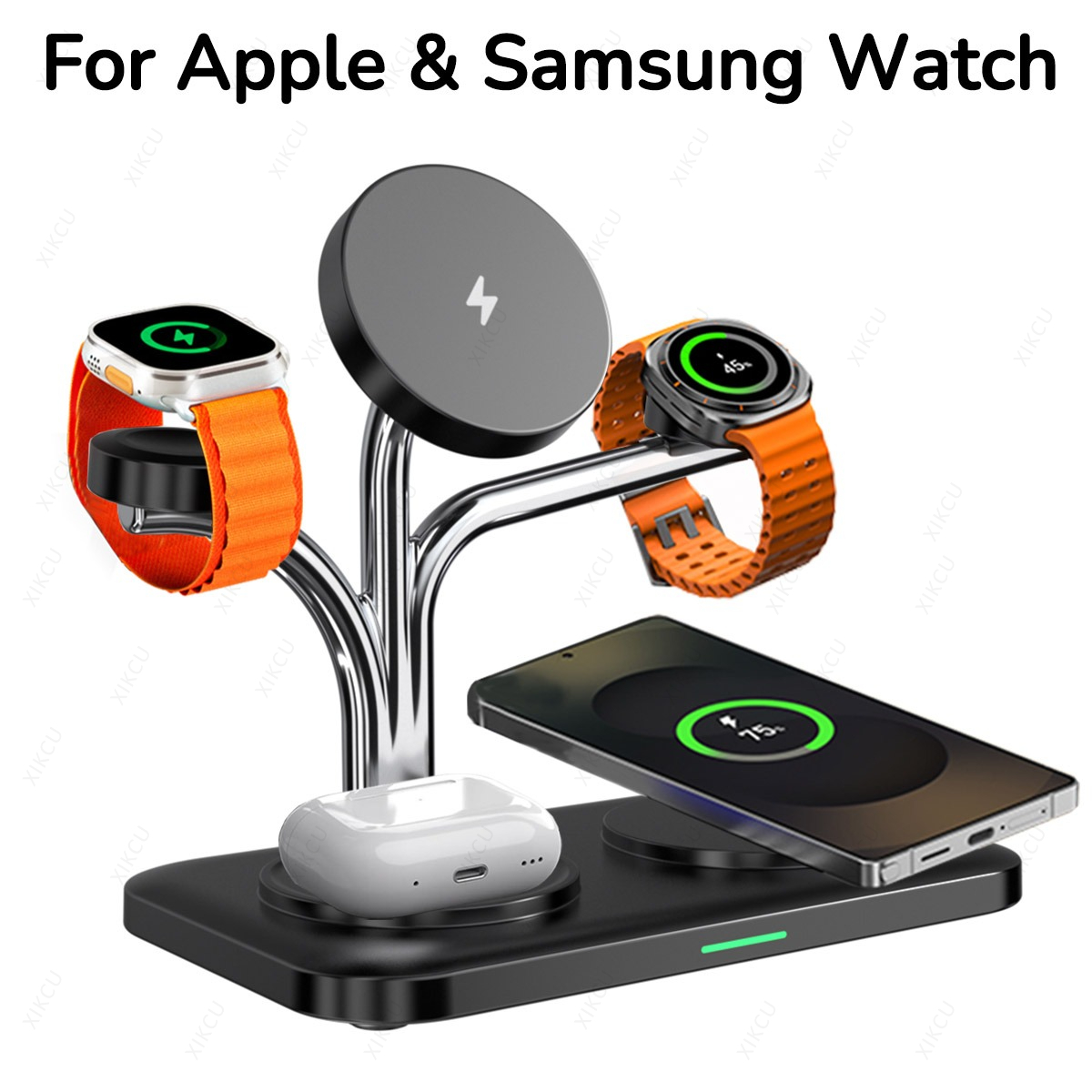 Smartwatch Watches For Iphone - ที่ชาร์จไร้สายแม่เหล็ก 5 in 1 ชาร์จเร็วสำหรับโทรศัพท์และนาฬิกา รองรับ