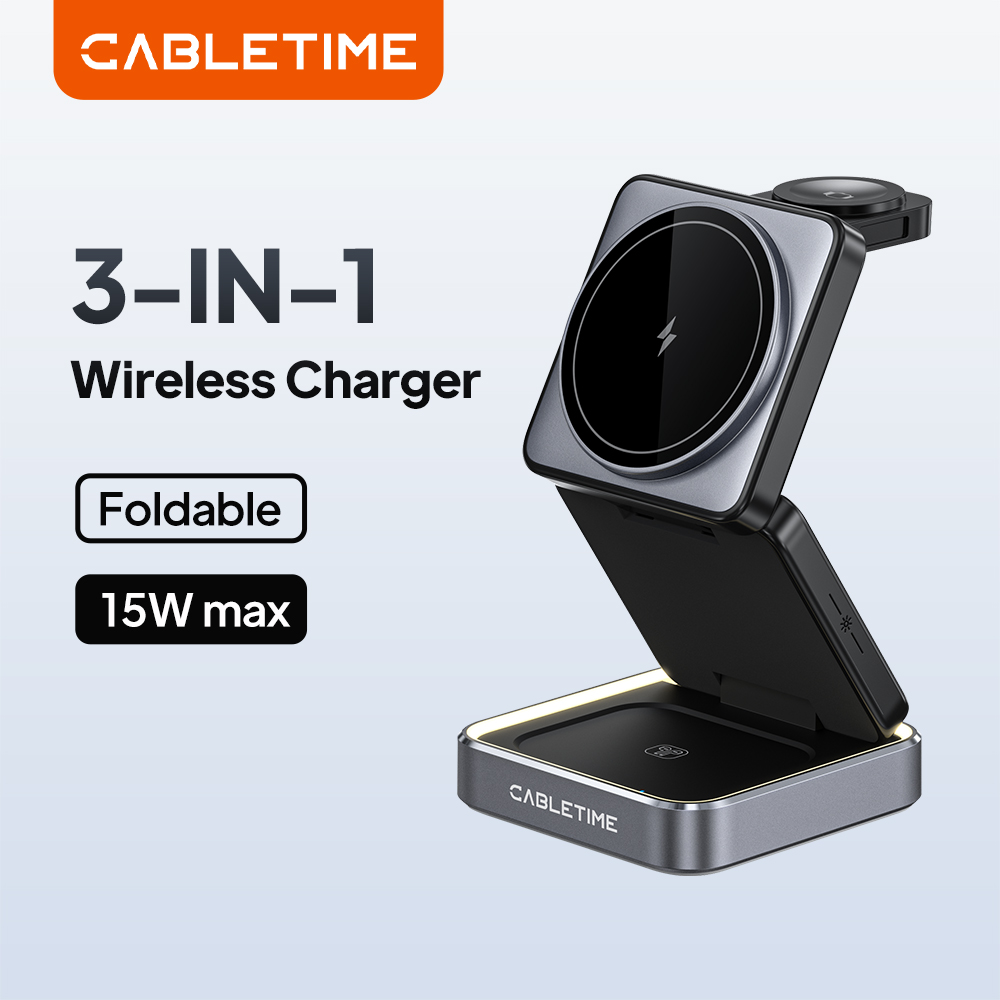 Smartwatch Watches For Iphone - แท่นชาร์จไร้สายแม่เหล็กแบบพับได้ 3 in 1 สำหรับ iwatch