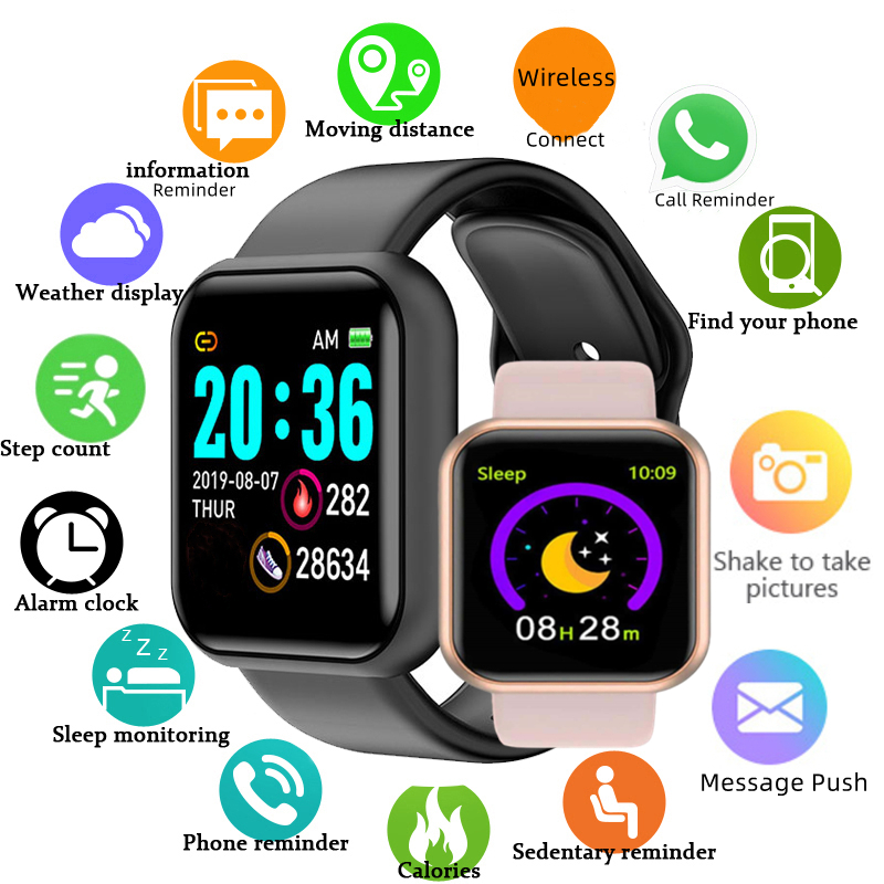 Multi-สีสมาร์ทวอท์ชสําหรับเด็ก - Watch Smart Y68 บทวิจารณ์และราคา