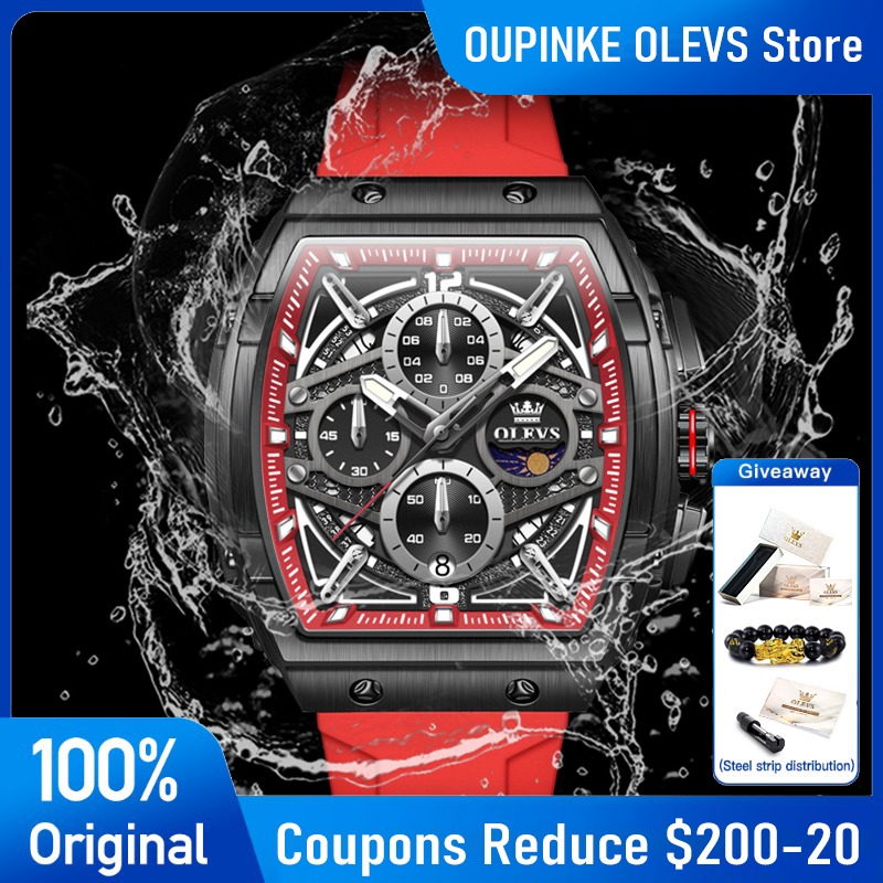 OLEVS 2975 นาฬิกาผู้ชายแฟชั่น  - Skeleton Mechanical Watch บทวิจารณ์และราคา
