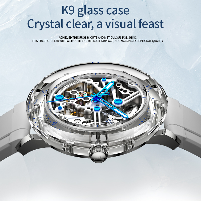 นาฬิกาข้อมือผู้ชายแบบกลไกที่ปร - Skeleton Mechanical Watch บทวิจารณ์และราคา
