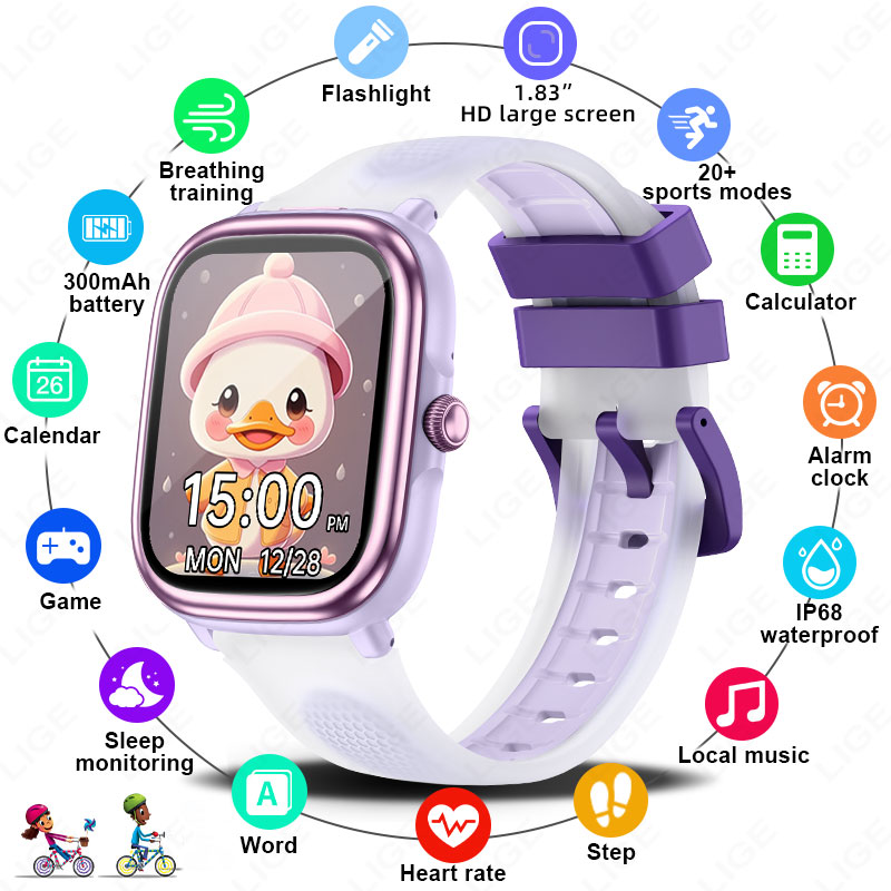 LIGE 2026 นาฬิกาอัจฉริยะสำหรับ - Smartwatch Watches Gift For Boys บทวิจารณ์และราคา
