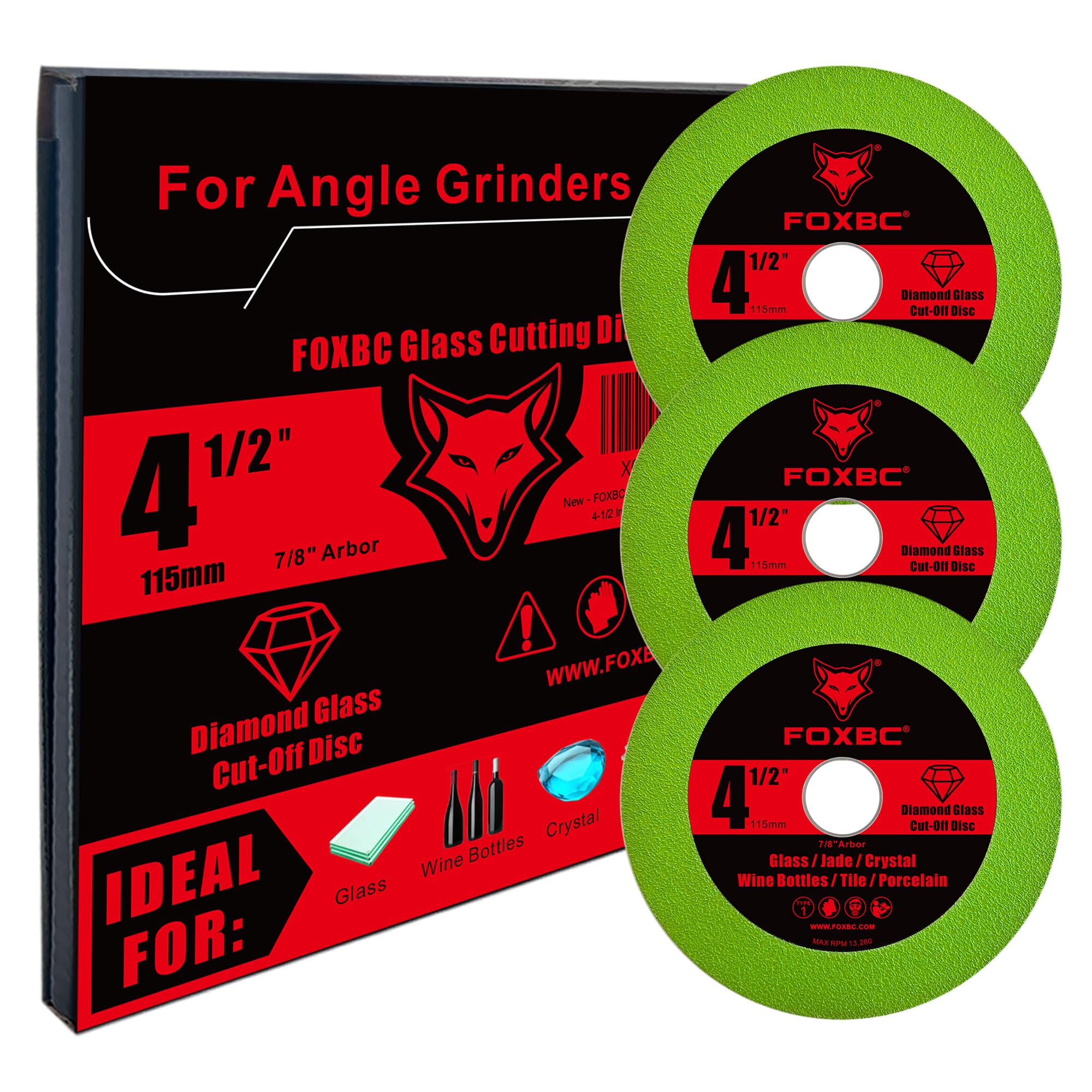 FOXBC 115 มม.เพชรแผ่นตัดกระจกส - Crystal Press Tool บทวิจารณ์และราคา