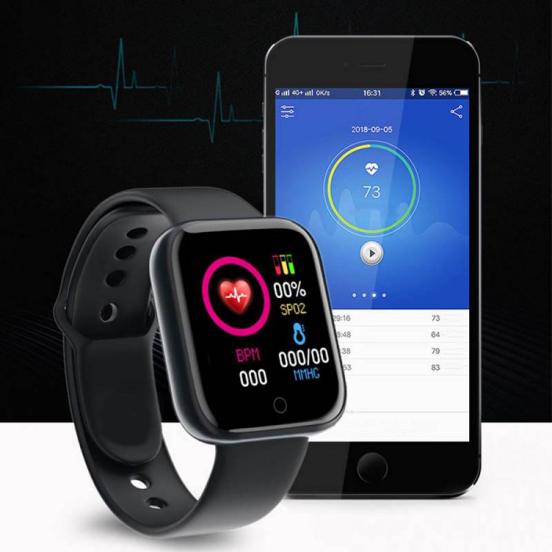 ผู้ชายนาฬิกาสมาร์ทหน้าจอสีบลูท - Watch Smart Y68 บทวิจารณ์และราคา