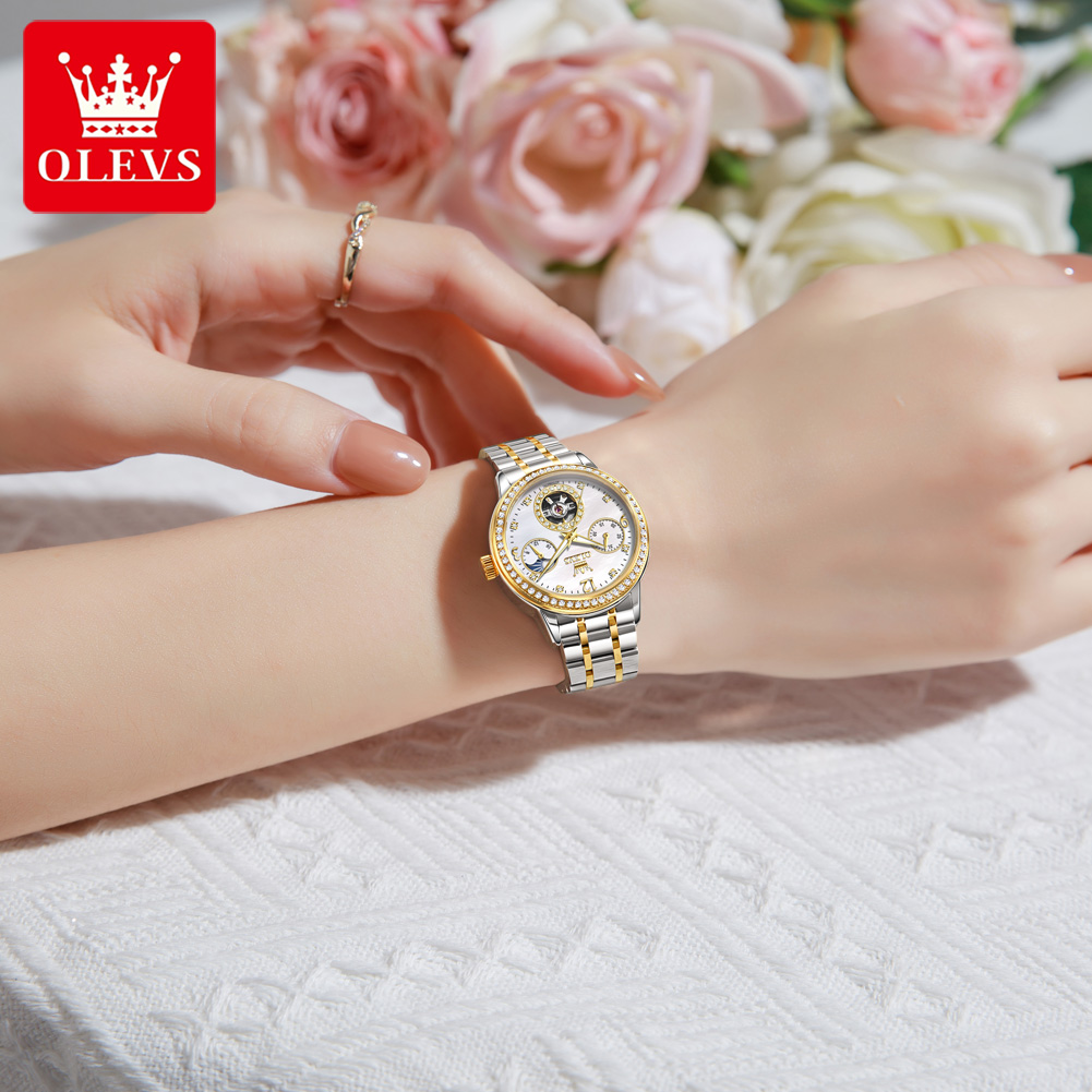 นาฬิกาอัตโนมัติ OLEVS สำหรับผู - Skeleton Mechanical Watch บทวิจารณ์และราคา