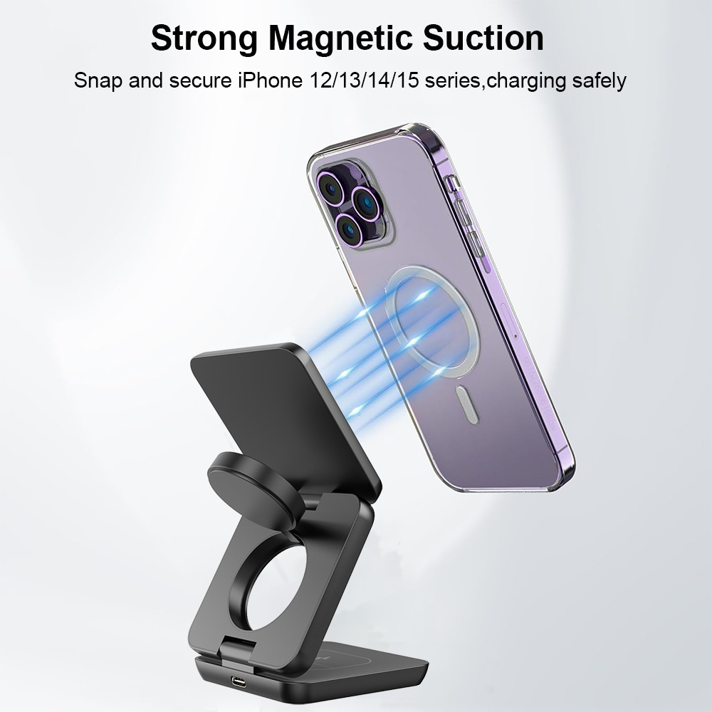 3 ใน 1 แบบพับได้ Magnetic Wire - Smartwatch Watches For Iphone บทวิจารณ์และราคา