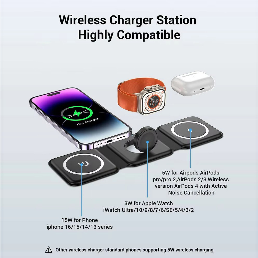 ที่ชาร์จไร้สายแบบพับได้แม่เหล็ - Smartwatch Watches For Iphone บทวิจารณ์และราคา