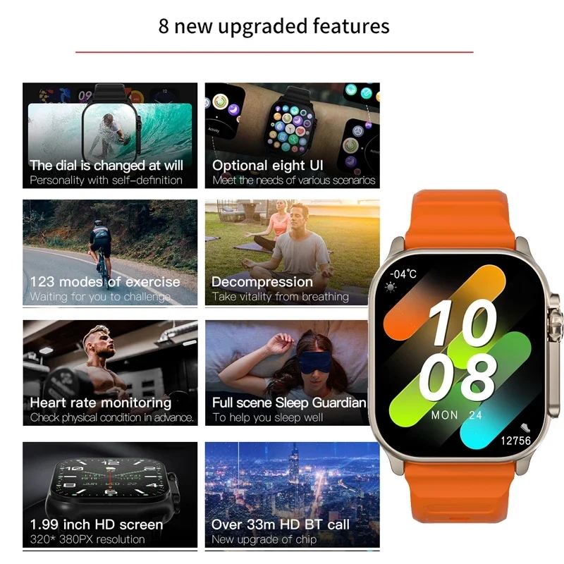 Original T900 Ultra 2 สมาร์ทนา - Smartwatch Watches Price บทวิจารณ์และราคา