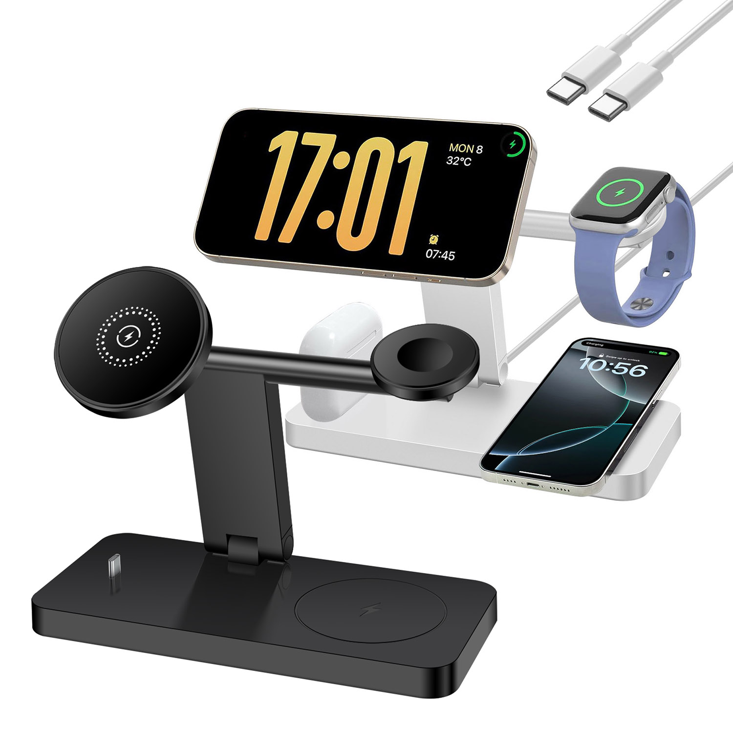แท่นชาร์จไร้สายแม่เหล็ก 4 in 1 - Smartwatch Watches For Iphone บทวิจารณ์และราคา