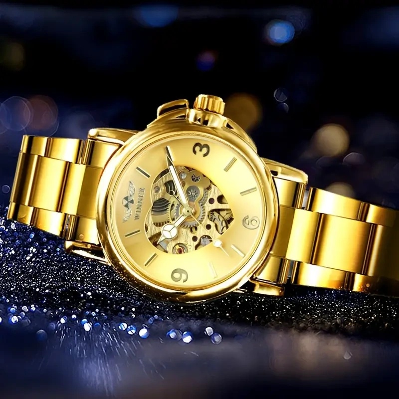 นาฬิกากลไกอัตโนมัติสำหรับผู้หญ - Skeleton Mechanical Watch บทวิจารณ์และราคา
