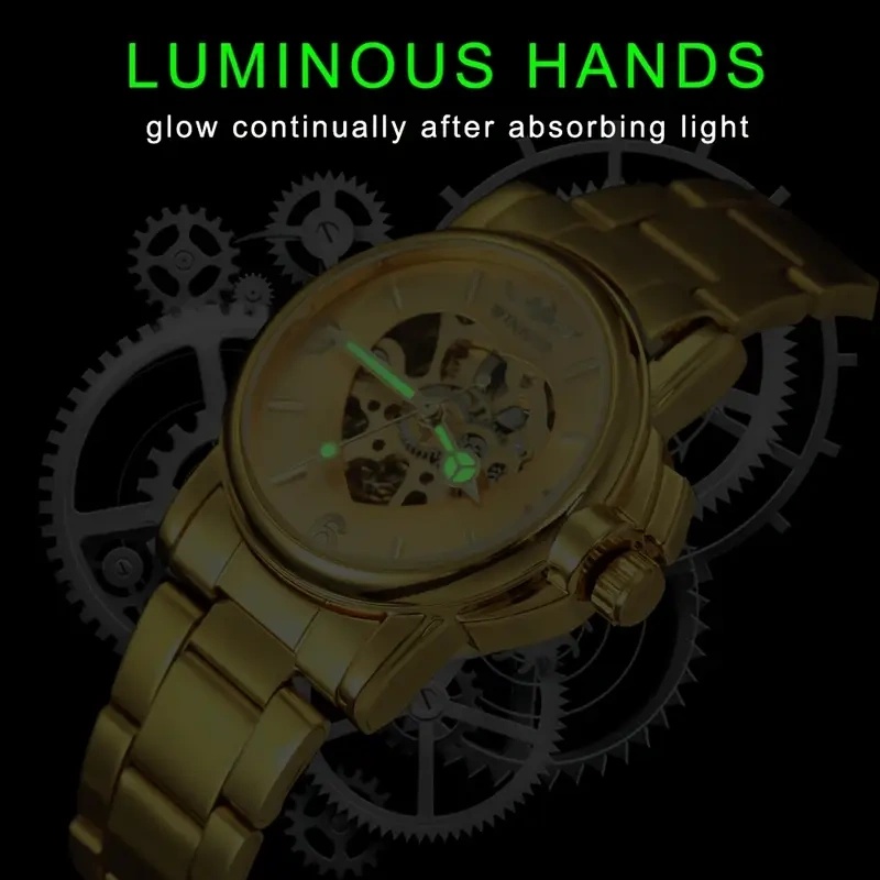 นาฬิกากลไกอัตโนมัติสำหรับผู้หญ - Skeleton Mechanical Watch บทวิจารณ์และราคา