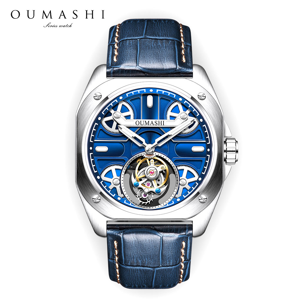 นาฬิกาข้อมือผู้ชายหรูหราขนาด 4 - Skeleton Mechanical Watch บทวิจารณ์และราคา