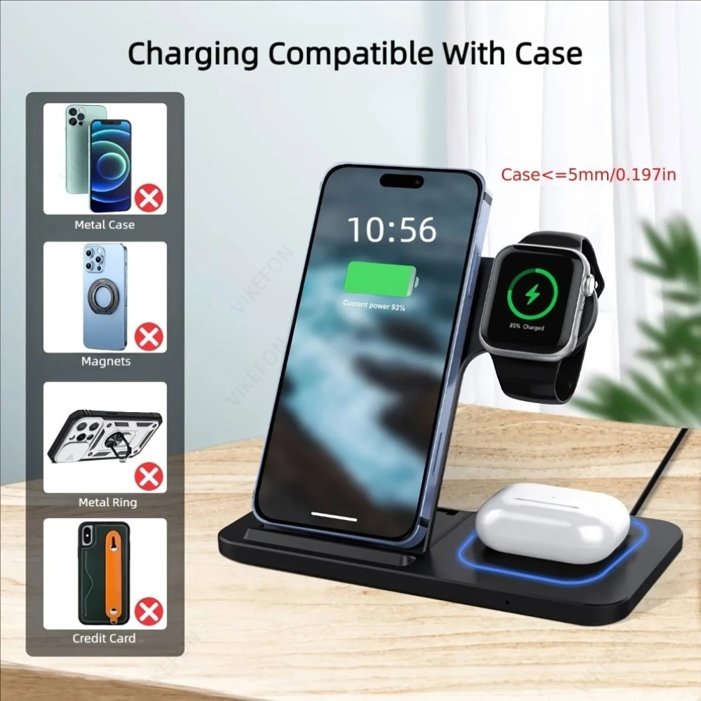 แท่นชาร์จไร้สายแบบพับได้ 3 in  - Smartwatch Watches For Iphone บทวิจารณ์และราคา