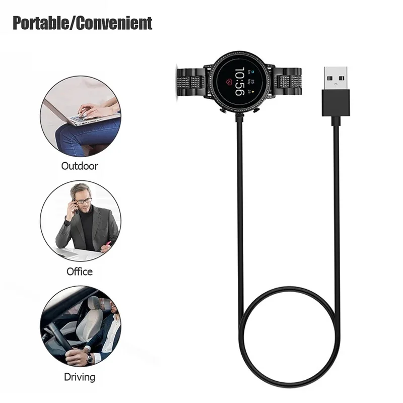 1M USB Magnetic Fast Charger D - Fossil Watches Smartwatch Charger บทวิจารณ์และราคา