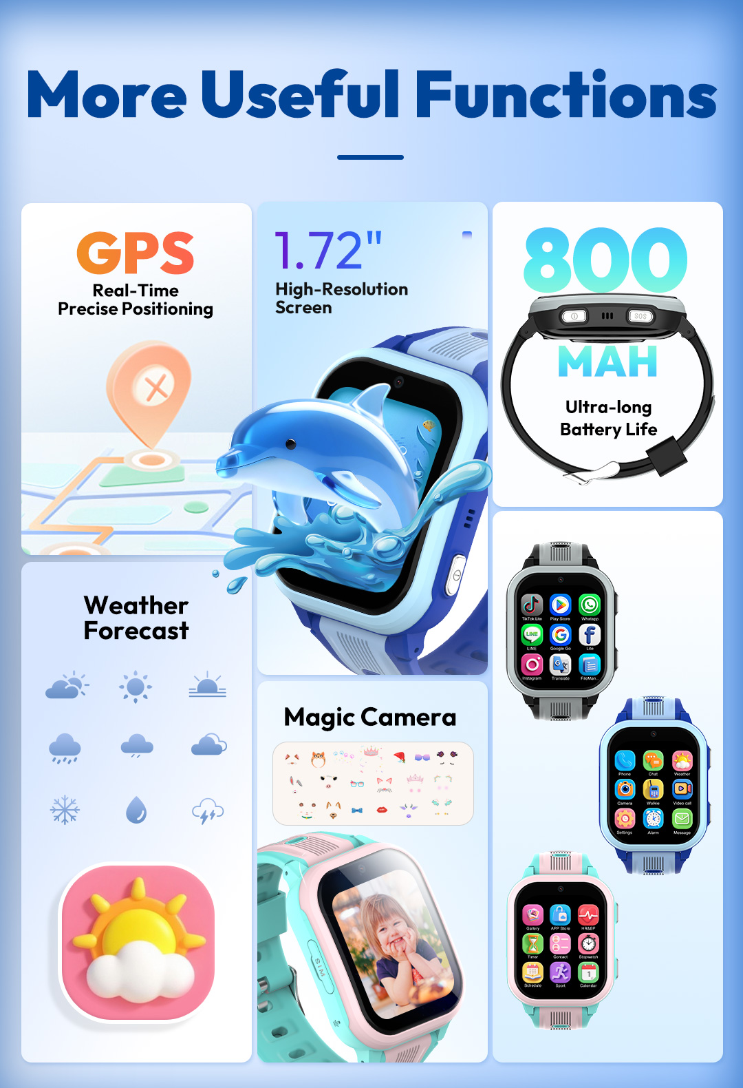 KT41 สมาร์ทวอทช์ - นาฬิกาโทรศั - Smartwatch Watches Gift For Boys บทวิจารณ์และราคา